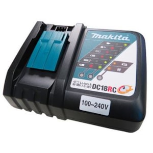 Carregador De Baterias Makita Dc18Rc Bivolt Para 18V E 14,4V Li Ion