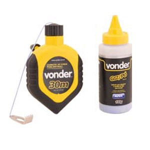 Carretel De Linha Com Giz Vonder Azul 30M Para Drywall