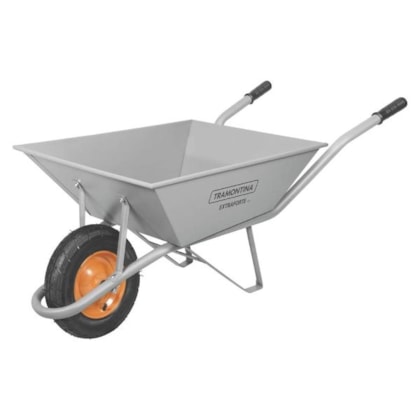 CARRINHO DE MÃO EXTRAFORTE TRAMONTINA 65L CHAPA 20, CAÇAMBA METÁLICA REFORÇADA 77714/435