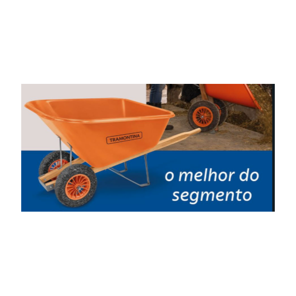 CARRINHO DE MÃO TRAMONTINA 200L PLÁSTICO BRAÇO MADEIRA 2 RODAS-f6048283-cd98-4c74-a180-65349f2ae853