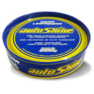 CERA LIMPADORA AUTOSHINE AZUL 200G BRILHO INTENSO E PROTEÇÃO DURADOURA