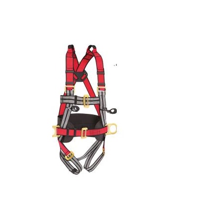 CINTO PARAQUEDISTA STEELFLEX 4 PONTOS CA 45073 SEM TALABARTE COM SUPORTE LOMBAR ACOLCHOADO