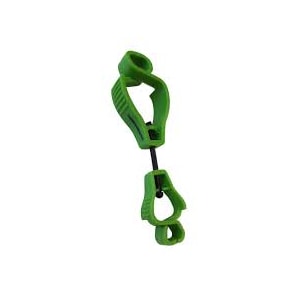 CLIPE PRENDEDOR DE LUVAS GLOVE GUARD CARBOGRAFITE VERDE COM ROTAÇÃO 360°