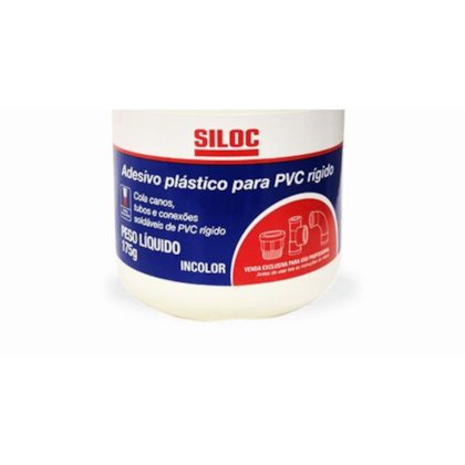 COLA ADESIVO SILOC 175G PARA TUBO PVC PARA ÁGUA FRIA SOLDAGEM A FRIO