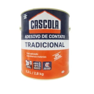 COLA DE CONTATO CASCOLA TRADICIONAL 2,8KG SEM TOLUOL ALTA ADERÊNCIA MULTIUSO