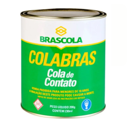 COLA DE CONTATO COLA BRASCOLA COLABRAS 200G MADEIRA, COURO E PAPELÃO