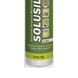 COLA DE SILICONE ACÉTICO SOLUSIL INCOLOR 230G MULTIUSO
