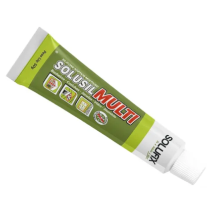 COLA DE SILICONE ACÉTICO SOLUSIL TRANSPARENTE 50G MULTIUSO