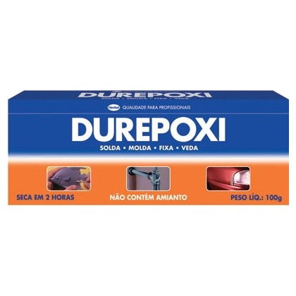 COLA DUREPOXI LOCTITE 100G ADESIVO EPÓXI MADEIRA, METAL, VIDRO, CERÂMICA, CONCRETO