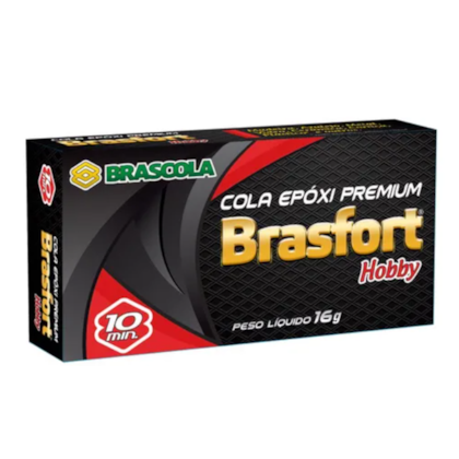 COLA EPÓXI BRASCOLA HOBBY 23 G CURA 10 MINUTOS ALTA RESISTÊNCIA