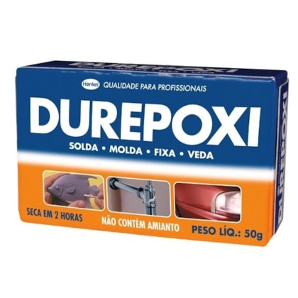 COLA EPÓXI LOCTITE DUREPOXI 50G BI COMPONENTE SOLDA A FRIO ALTA RESISTÊNCIA