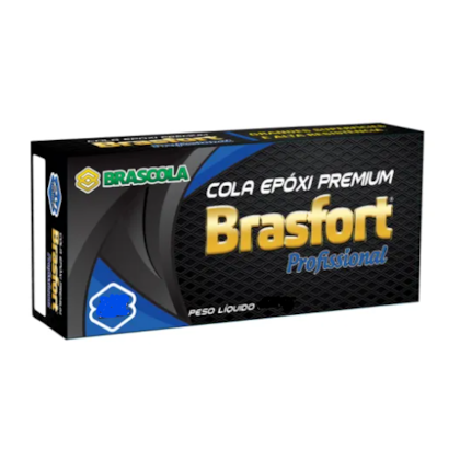 COLA EPÓXI PROFISSIONAL BRASCOLA BRASFORT 23G BICOMPONENTE 90MIN ALTA RESISTÊNCIA