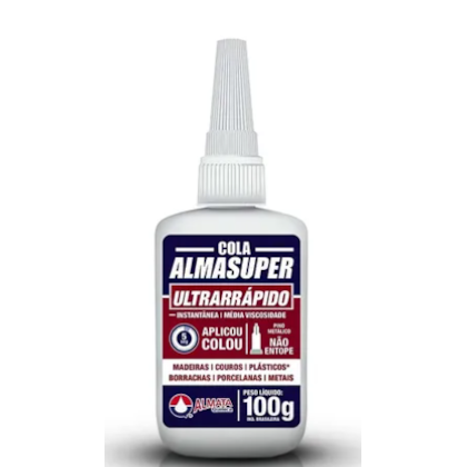 COLA INSTANTÂNEA 100G ALMATA ALMASUPER MÉDIA VISCOSIDADE SECAGEM RÁPIDA