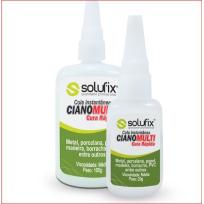 Cola Instantânea 20G Solufix Cura Rápida Alta Aderência