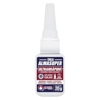 COLA INSTANTÂNEA ALMATA 20G, FIXAÇÃO IMEDIATA
