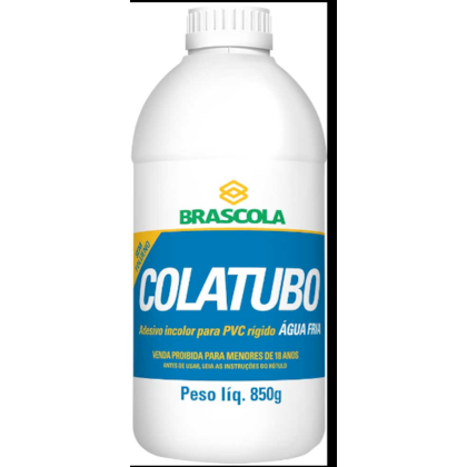Cola Para PVC Rígido 850G Brascola Para Tubos E Conexões Água Fria