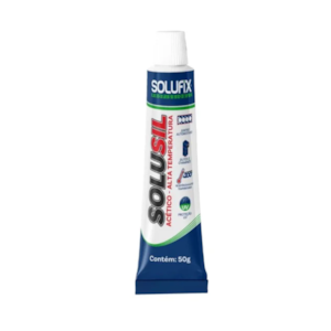 COLA SILICONE ALTA TEMPERATURA SOLUSIL VERMELHO 50G , MOTORES, FORNOS, DUTOS