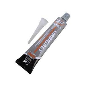 COLA SILICONE CINZA ORBI QUÍMICA 50G ALTA TEMPERATURA CURA ACÉTICA