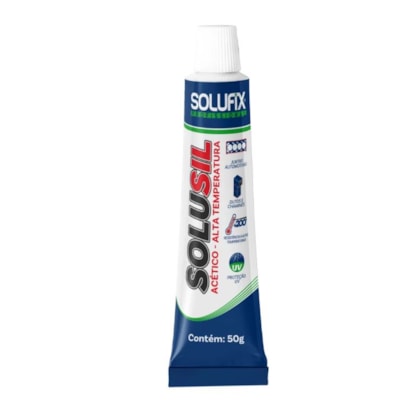 COLA SILICONE PARA ALTAS TEMPERATURAS SOLUSIL CINZA 50G