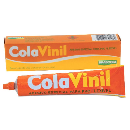COLA VINIL FLEXÍVEL PARA PVC 75G BRASCOLA ADESIVO DE CONTATO SECAGEM 24H