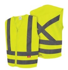 COLETE SINALIZADOR PLASTCOR TIPO JALECO AMARELO TAM G 1 BOLSO