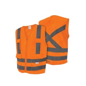 COLETE SINALIZADOR REFLETIVO STEELFLEX STF VACL91030 LARANJA FLUORESCENTE 1 BOLSO NBR CLASSE 2