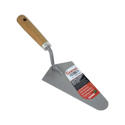 Colher De Pedreiro Nº 08 Reta Cortag Com Cabo Plástico E Lâmina Em Aço Inox