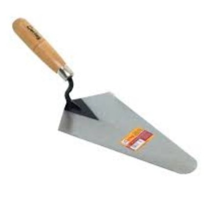 COLHER DE PEDREIRO Nº 09 CORTAG AÇO CARBONO TEMPERADO POLIDO CANO RETO