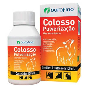 COLOSSO PULVERIZAÇÃO OURO FINO 100ML COMBATE CARRAPATOS MOSCAS PIOLHOS