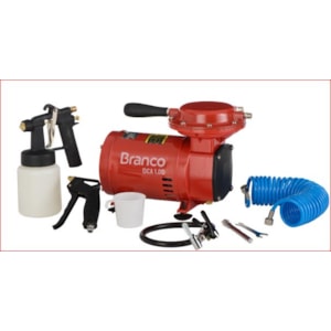 COMPRESSOR DE AR DIRETO 40PSI BRANCO 1/3HP 2,3PCM BIVOLT COM KIT PARA PINTURA