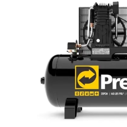 COMPRESSOR DE AR PRESSURE STORM 600 5CV 20PCM 200L 140PSI TRIFÁSICO 220/380V ALTA POTÊNCIA