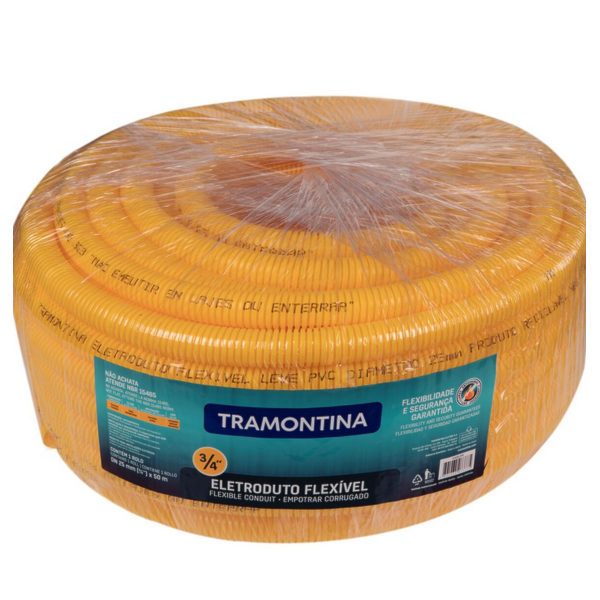CONDUÍTE 3/4 CORRUGADO FLEXÍVEL DN25 TRAMONTINA 50M MANGUEIRA PARA CABOS ELÉTRICOS-d073d77f-4f5f-4aa8-9c4f-3331af784218