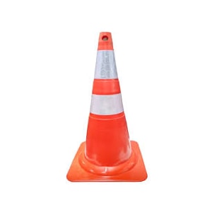 CONE DE SINALIZAÇÃO 75¿CM PVC FLEX LARANJA REFLETIVO PLASTCOR