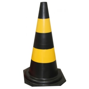 CONE SINALIZAÇÃO 75CM PVC LARANJA/PRETO PLASTCOR