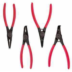 CONJUNTO 4 ALICATES PARA ANÉIS DE SEGURANÇA GEDORE RED EXTERNO INTERNO RETO CURVO