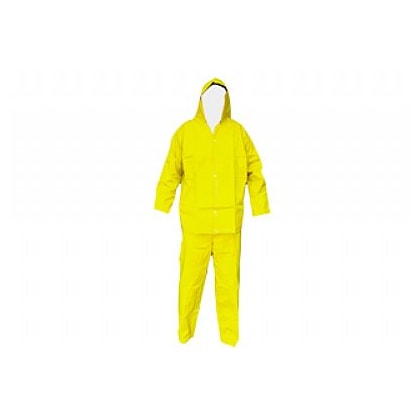 CONJUNTO CAPA DE CHUVA PLASTCOR AMARELA FORRADA TAM. M C.A 36549