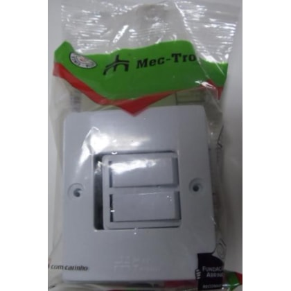 Conjunto Com 2 Interruptores Simples Mec Tronic Linha A 10A 250V Com Caixa