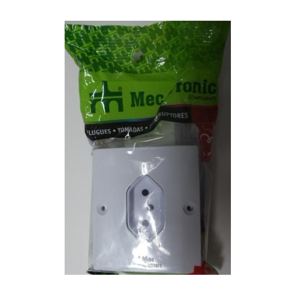 CONJUNTO TOMADA 2P+T 10A 250V MEC TRONIC COM CAIXA LINHA A NBR 14136-596db4c6-ace8-4552-b6e2-a0e4c108f6a8