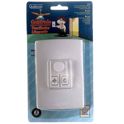 Controle Para Ventilador Qualitronix De Embutir Bivolt Com Dimmer