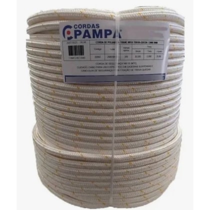 CORDA DE SEGURANÇA TRANÇADA SANDAPLAST 12MM COM 50M PARA LINHA DE VIDA NR18