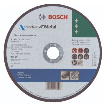 Disco De Corte Bosch Standard Inox 7” X 1,6 Mm X 7/8” Para Metais