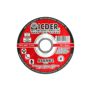 DISCO DE CORTE ICDER DEEP CUT STEEL 4.1/2