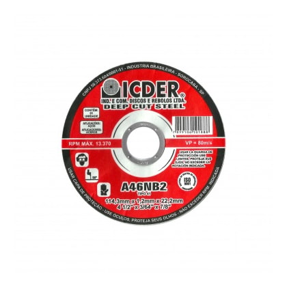 DISCO DE CORTE ICDER DEEP CUT STEEL 4.1/2