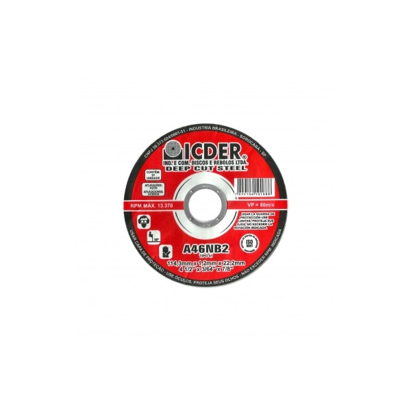 DISCO DE CORTE ICDER DEEP CUT STEEL 4.1/2