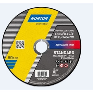 DISCO DE CORTE INOX NORTON STANDARD 4.1/2