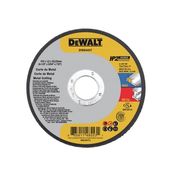 Disco De Corte Para Inox Dewalt Hp2 4.1/2” X 1,2 Mm-3bf521f9-5a8e-4944-aa61-9e904820f030