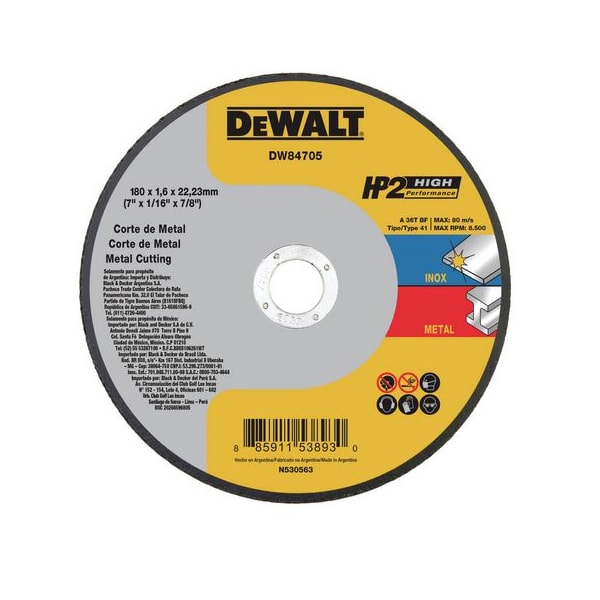 Disco De Corte Para Inox Dewalt Hp2 Dw84705 7” X 1,6 Mm-b9e01bbd-2de6-4fd1-b7f0-551a2089760b