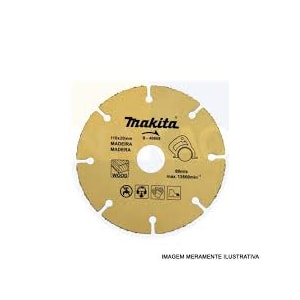 DISCO DE CORTE PARA MADEIRA MAKITA B 40668 110 MM FURO 20 MM TUNGSTÊNIO PARA SERRA MÁRMORE