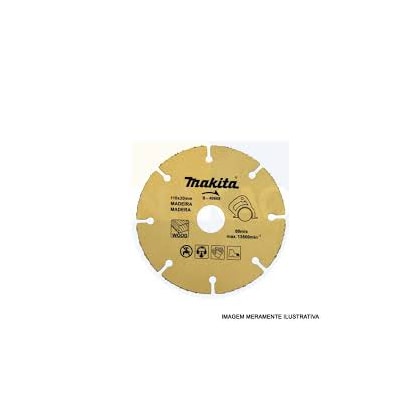 DISCO DE CORTE PARA MADEIRA MAKITA B 40668 110 MM FURO 20 MM TUNGSTÊNIO PARA SERRA MÁRMORE