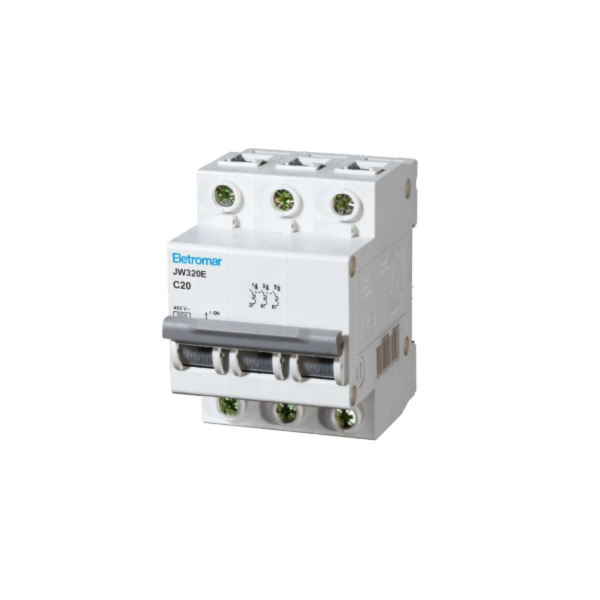 DISJUNTOR DIN TRIPOLAR C 20A ELETROMAR SHB3 GII-fe88d506-de50-46af-bd81-9ec80146fd3a